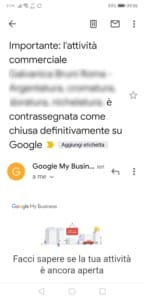 Messaggio attività chiusa 1