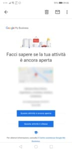 Messaggio attività chiusa 2